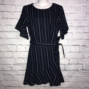 Express Navy Wrap Skirt Dress